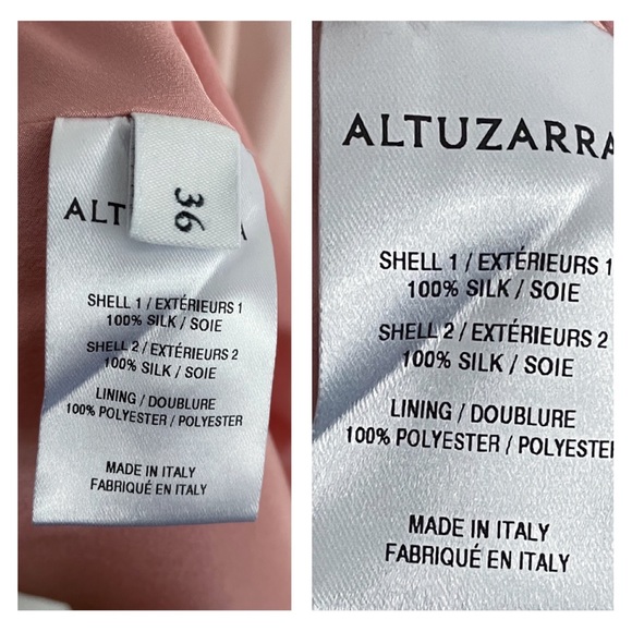NWOT Altuzarra Claudette Light  Pink Silk Flared Short Sleeve Dress size 4 - Picture 15 of 16